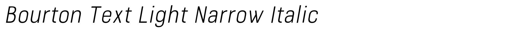 Bourton Text Light Narrow Italic image